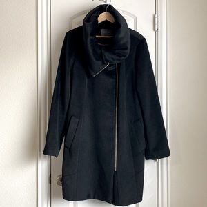Cole Haan Wool Blend Coat Size 14 in Black